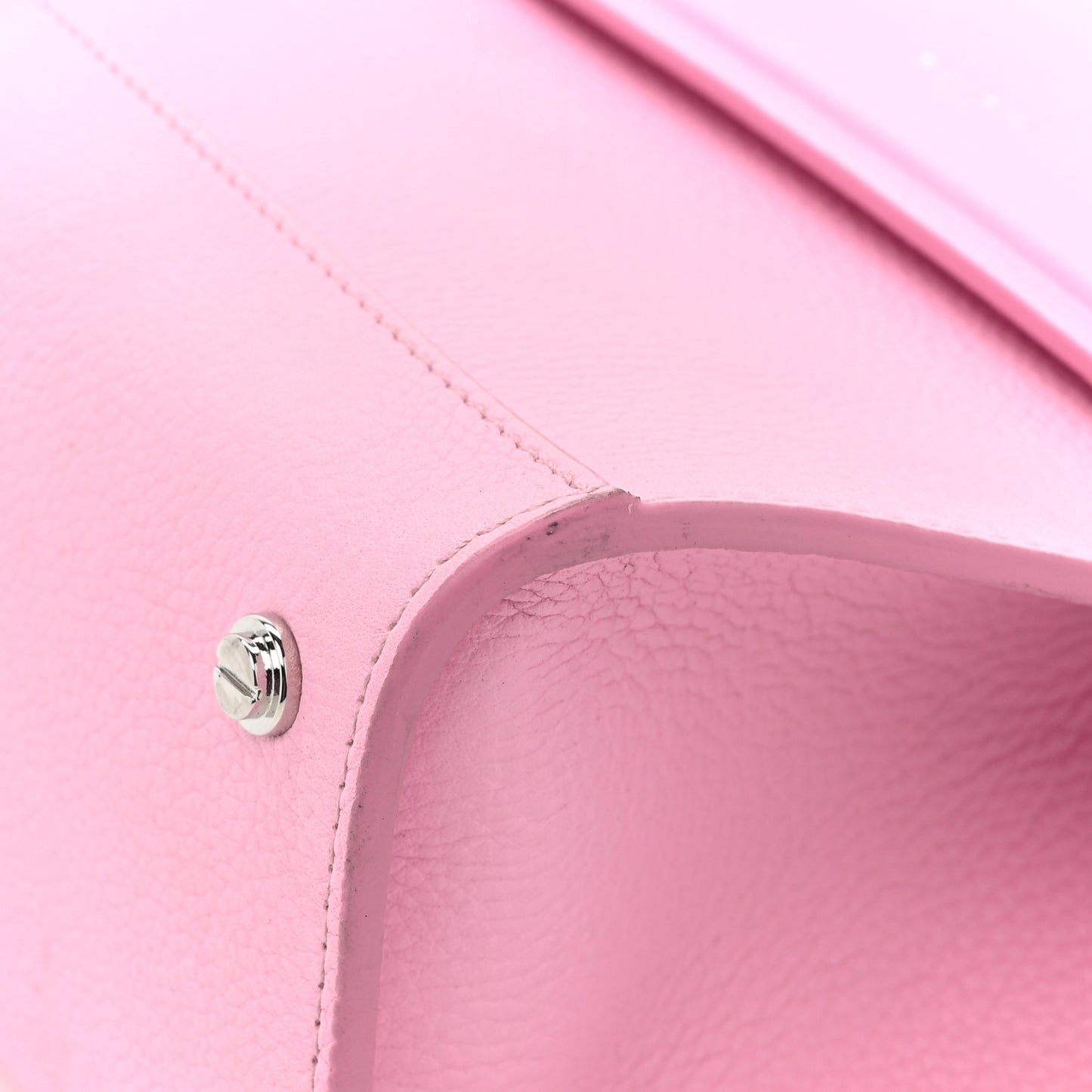 Grained Calfskin Mini Horizon Satchel Bright Pink