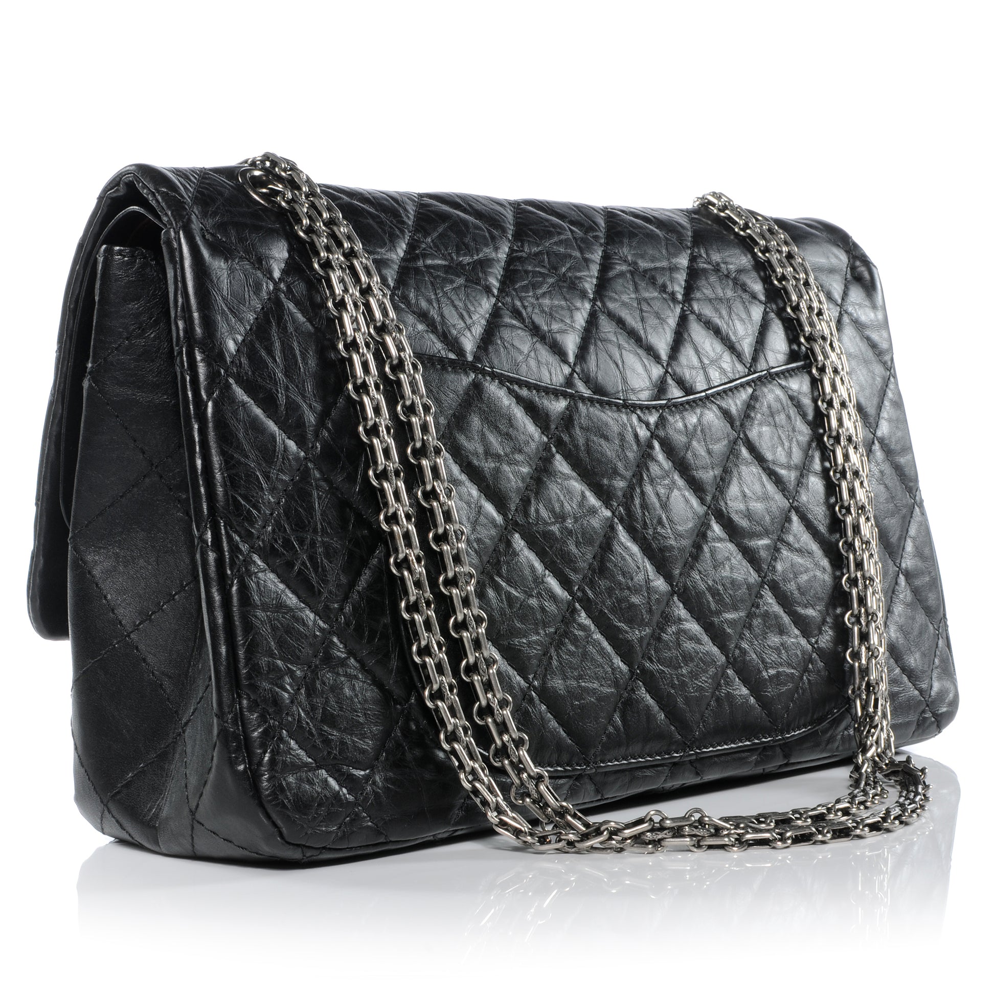 Chanel Aged Calfskin Quilted 2.55 Reissue 227 Flap Black 3 of 8