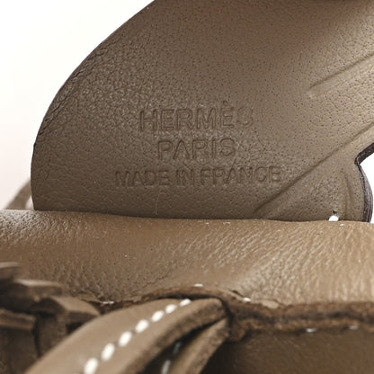 Hermes Milo Lambskin Grigri Rodeo Pegase Horse Bag Charm PM Etoupe 3 of 5