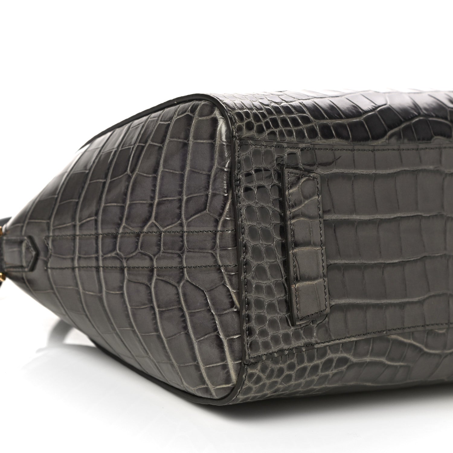 Givenchy Calfskin Crocodile Embossed Small Antigona Storm Grey 8 of 9