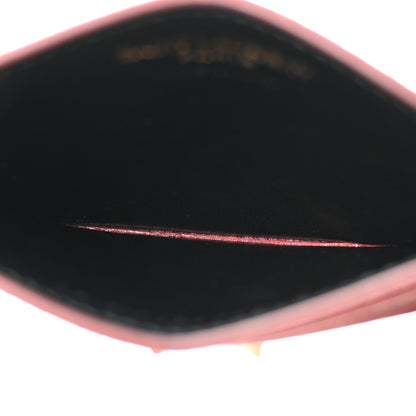 Saint Laurent Grain De Poudre Matelasse Chevron Monogram Credit Card Case Palissandre 5 of 7