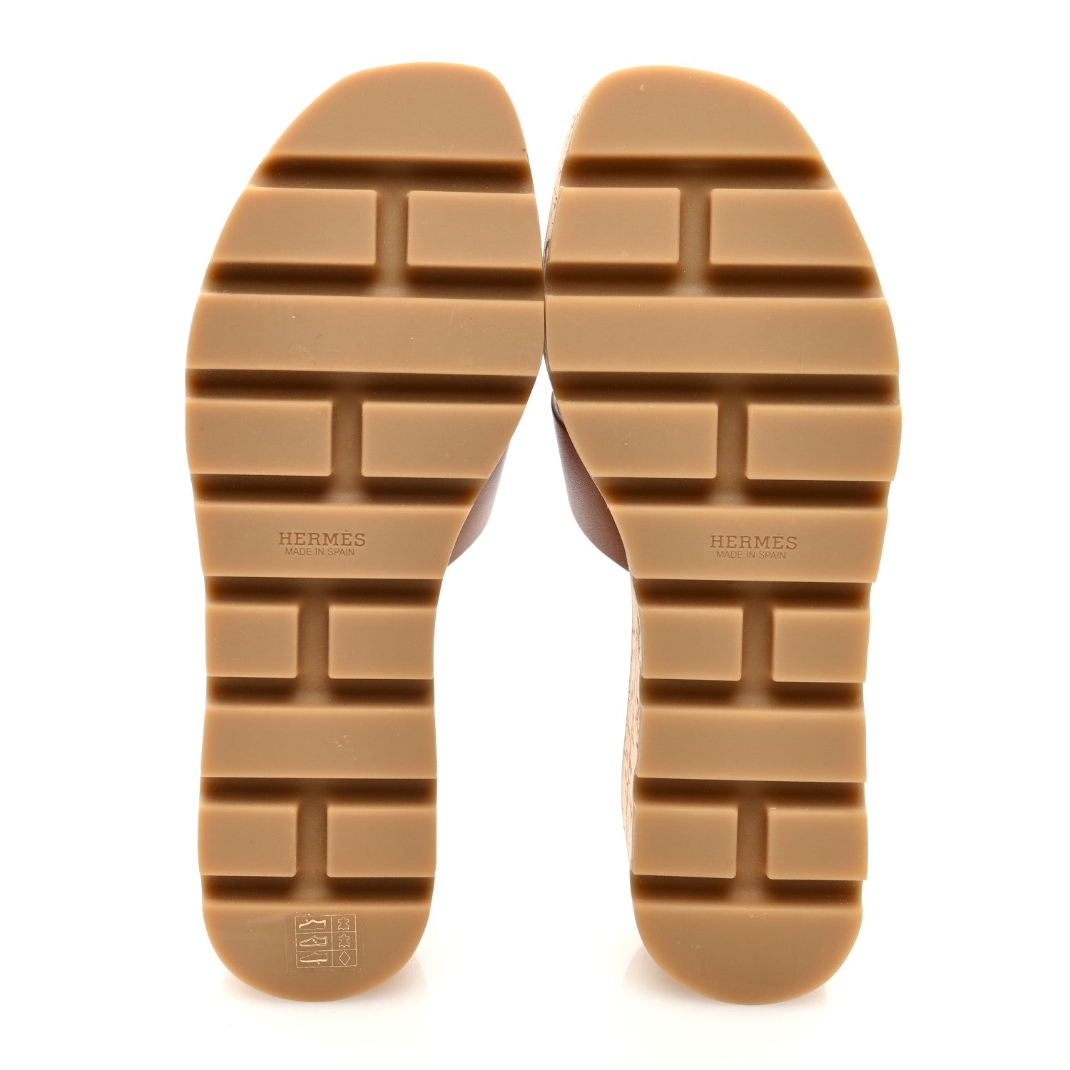 Hermes Calfskin Cork Eze 30 Sandals 37 Marron Glaise 5 of 8