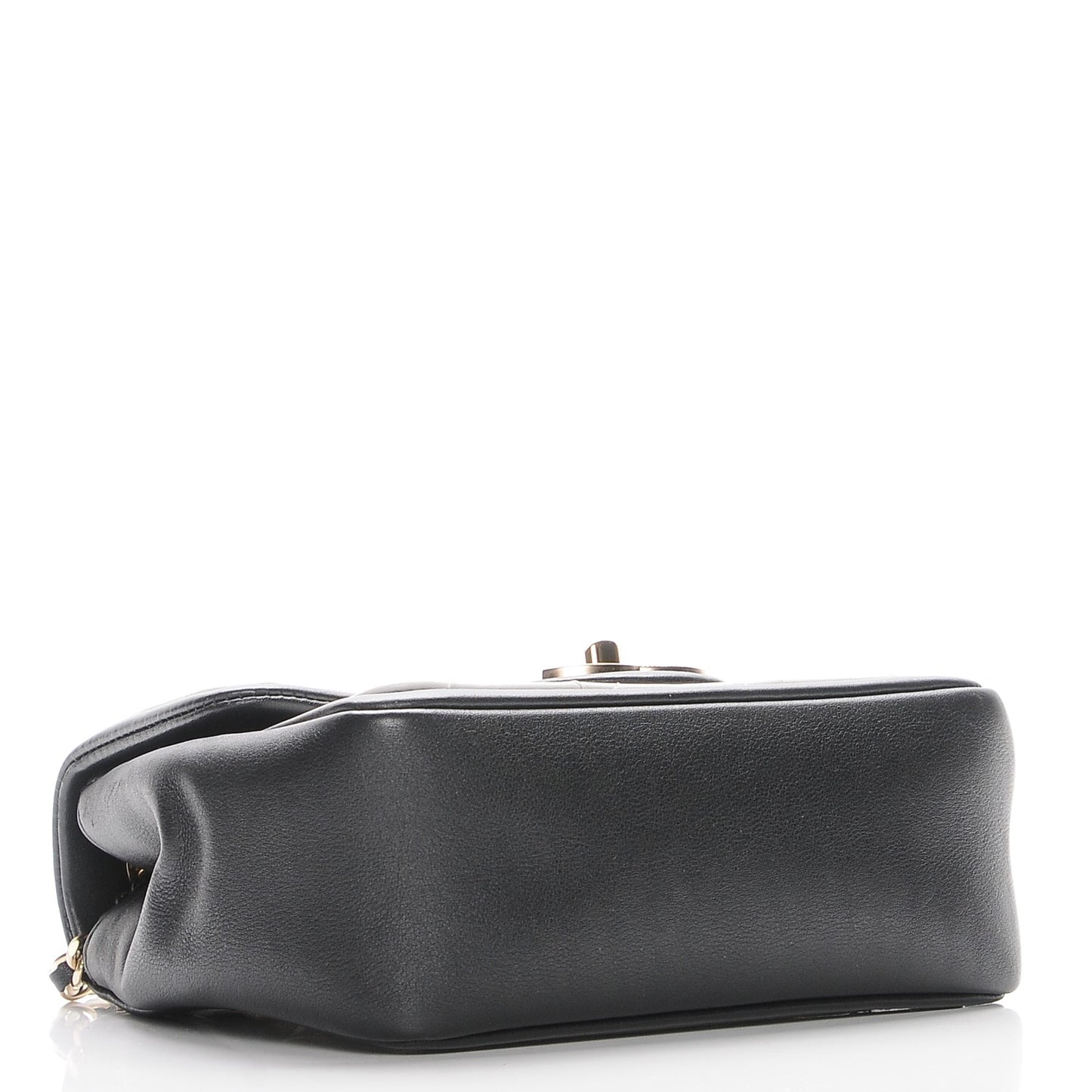 Calfskin Quilted Graphic Mini Flap Bag White Black