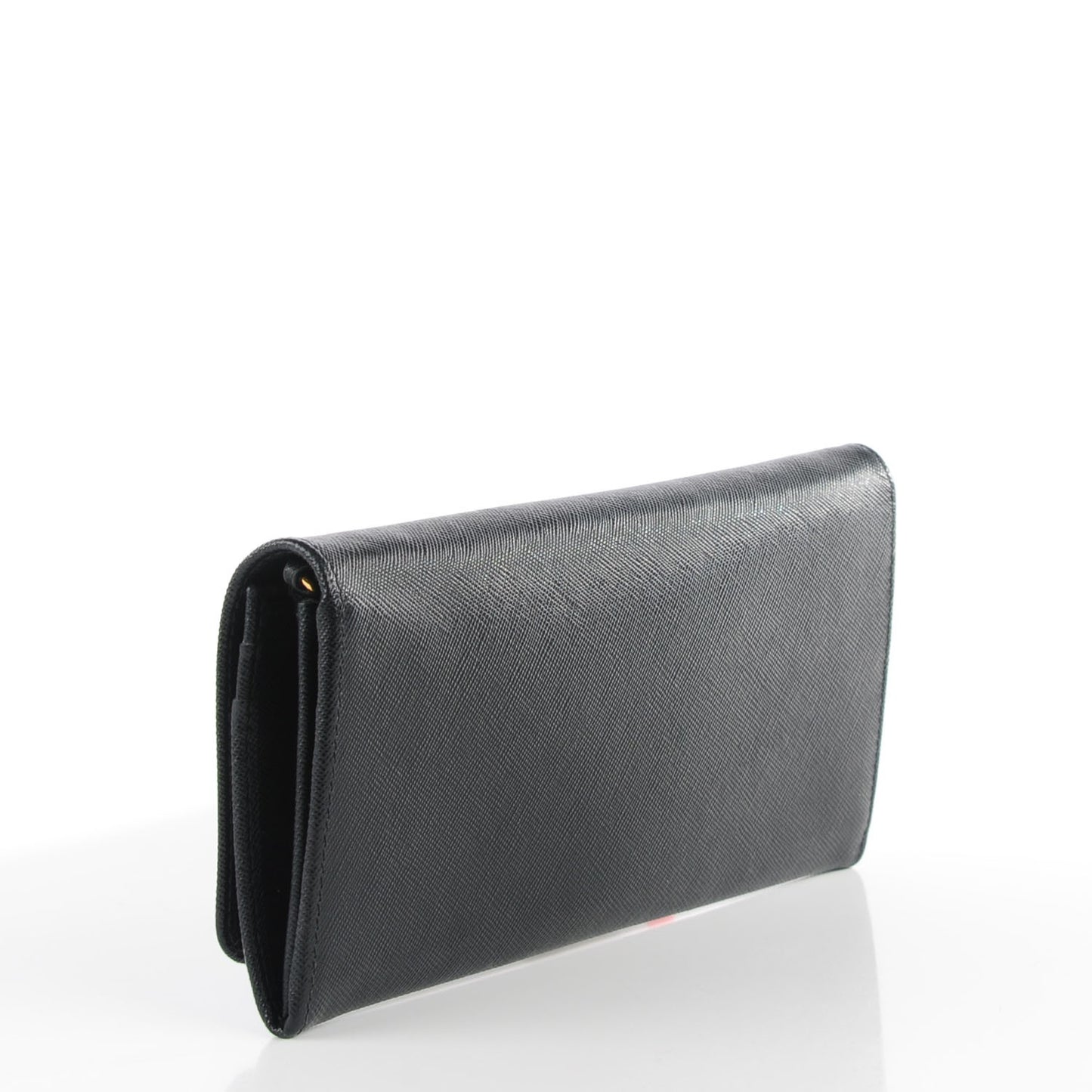 Saffiano Metal Oro Chain Wallet Nero Black