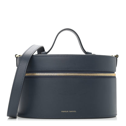 Mansur Gavriel Vegetable Tanned Train Case Blue 1 of 11