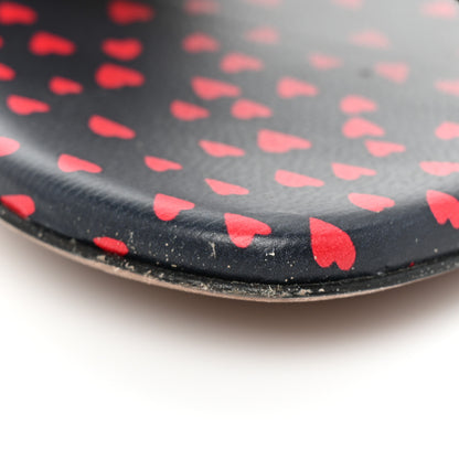 Christian Dior Canvas Pop Heart I Love Paris Embroidered Dway Flat Slide Sandals 36 Deep Blue Red 10 of 10