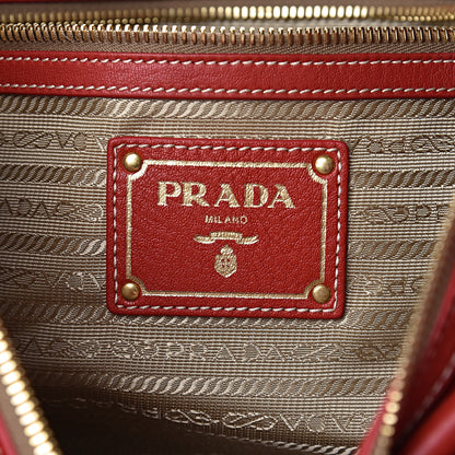 Prada Vitello Daino Satchel Fuoco 6 of 13