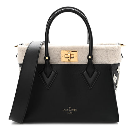 Louis Vuitton Grained Calfskin Shearling On My Side PM Black 1 of 11