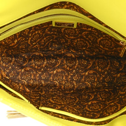 Versace Barocco Quilted Nappa Altea Vanitas Satchel Yellow 5 of 12