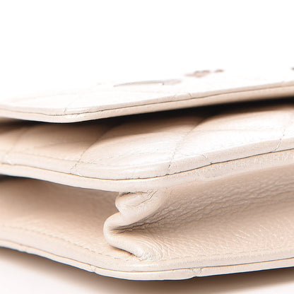 Chanel Metallic Calfskin Lucky Charms Casino 2.55 Reissue Wallet On Chain WOC Ivory 11 of 14
