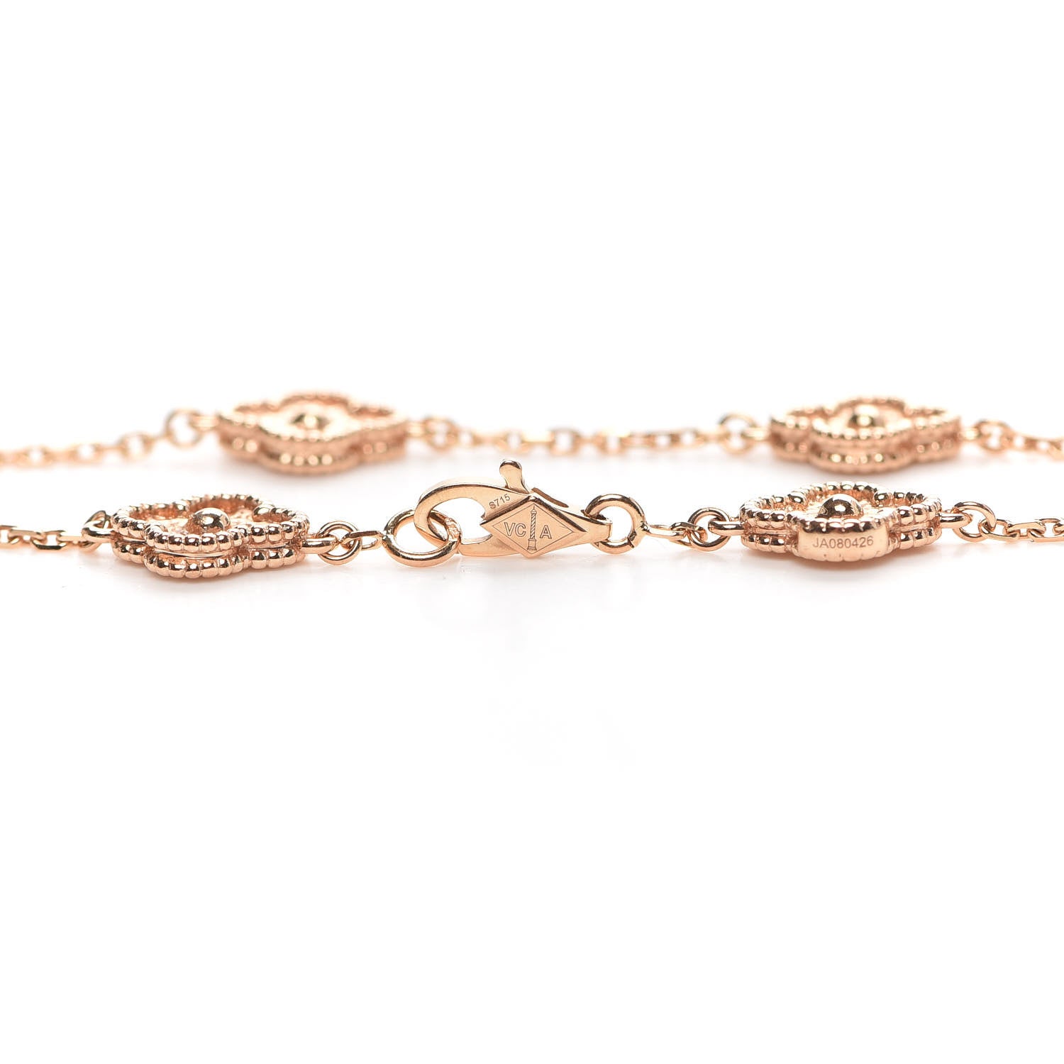 Van Cleef & Arpels 18K Rose Gold 6 Motifs Sweet Alhambra Bracelet 4 of 7