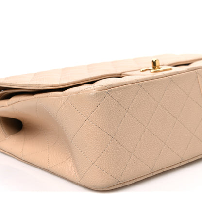 Chanel Caviar Quilted Jumbo Double Flap Beige 9 of 10