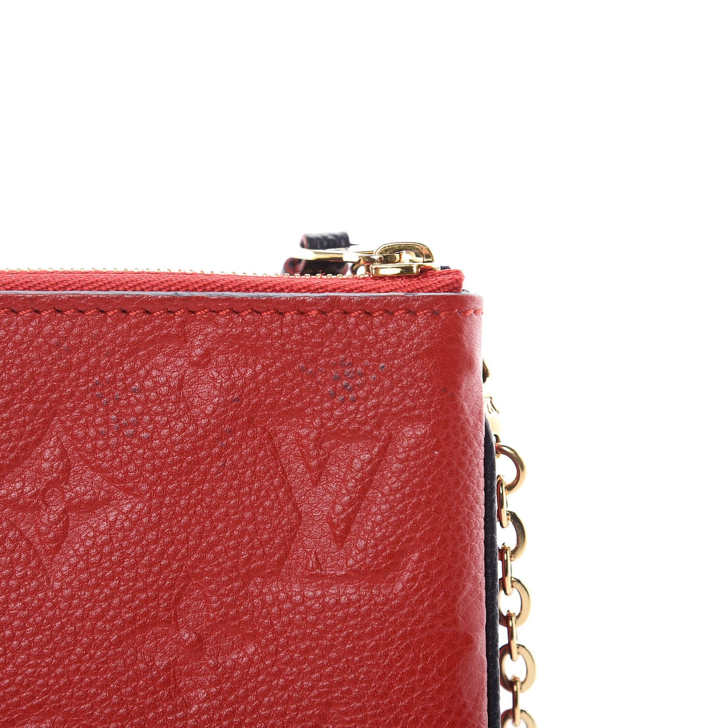 Empreinte Double Zip Pochette Marine Rouge