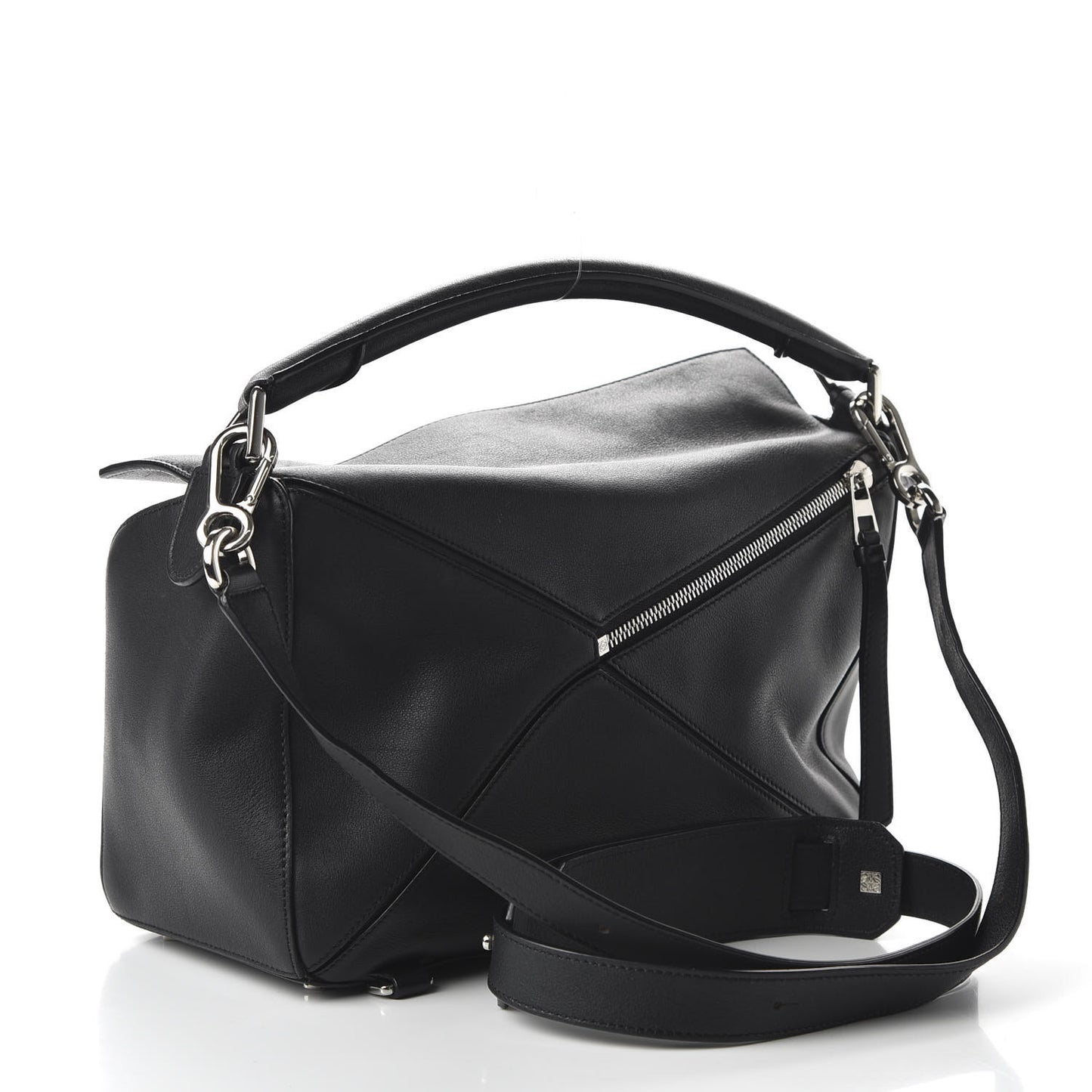 Calfskin Medium Puzzle Bag Black