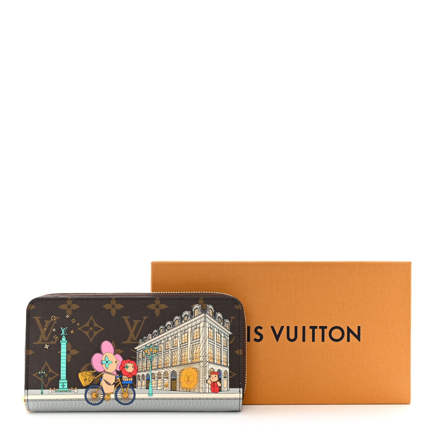 Monogram 2022 Christmas Animation Paris Zippy Wallet Pink
