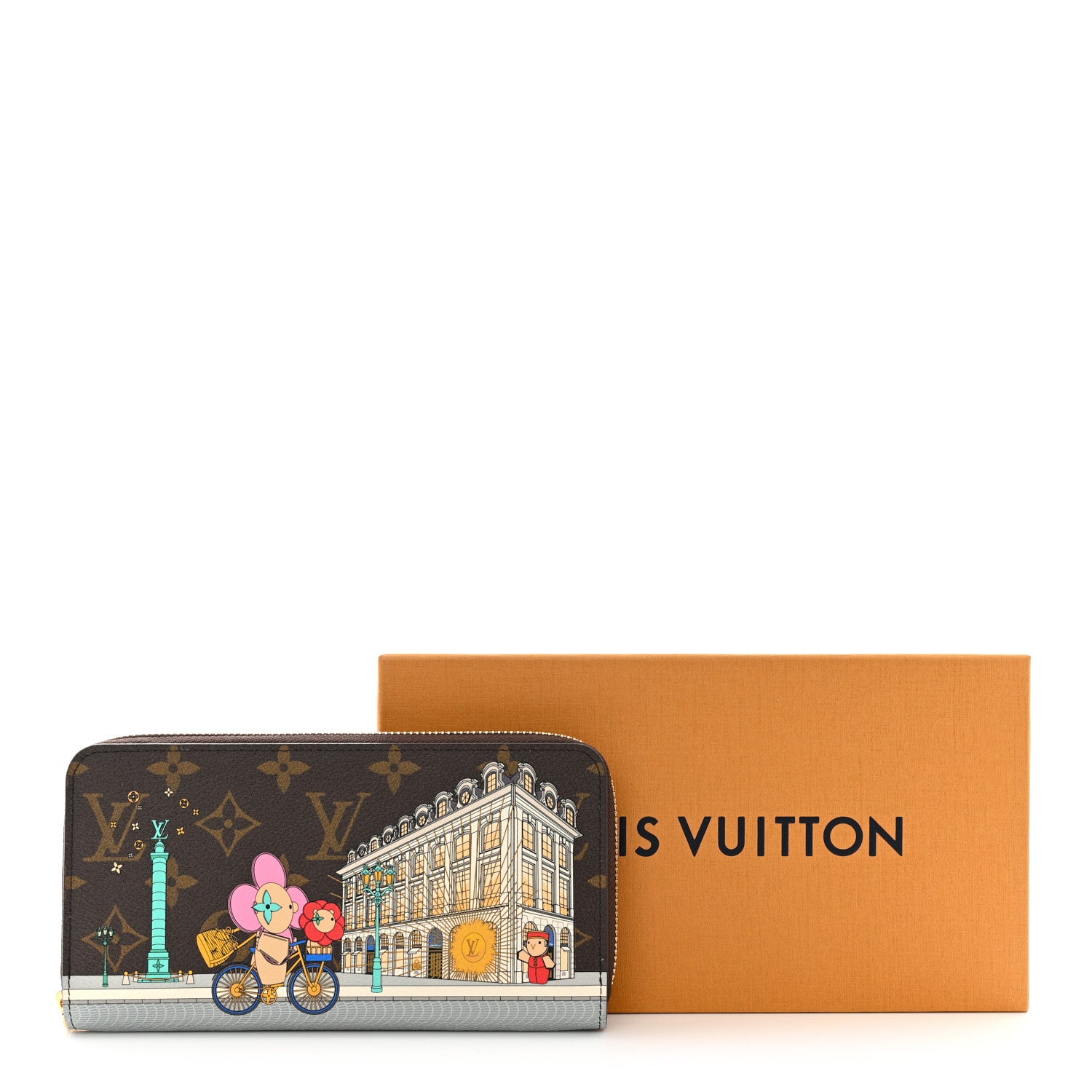 Louis Vuitton Monogram 2022 Christmas Animation Paris Zippy Wallet Pink 8 of 8