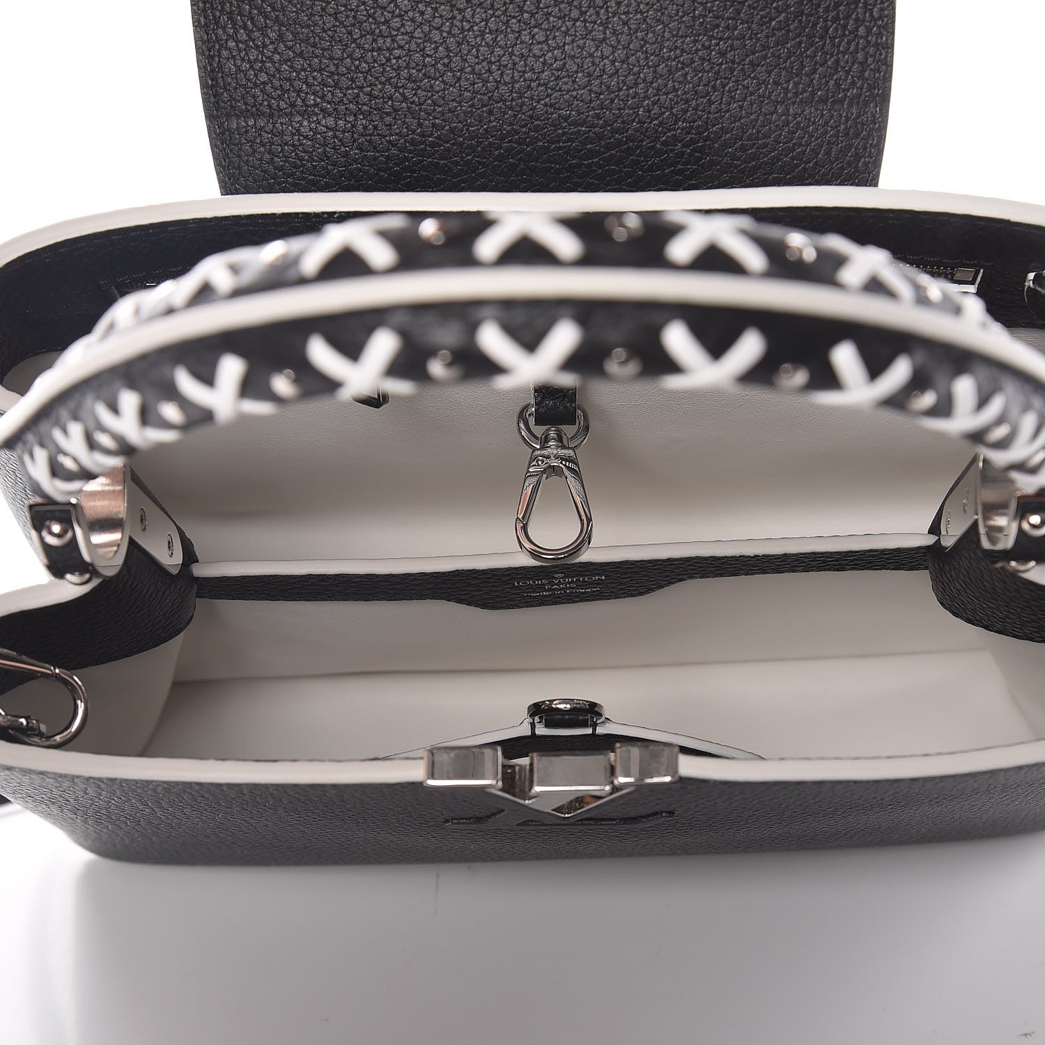 Louis Vuitton Taurillon Capucines PM Black 7 of 9
