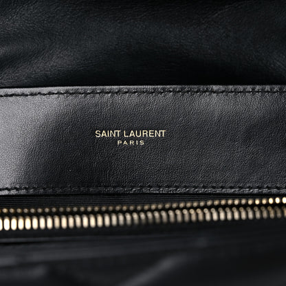 Saint Laurent Calfskin Y Quilted Monogram Medium Loulou Chain Satchel Black 6 of 18