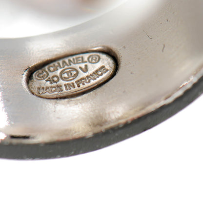 Chanel Crystal CC Ring 6.75 Silver 4 of 5