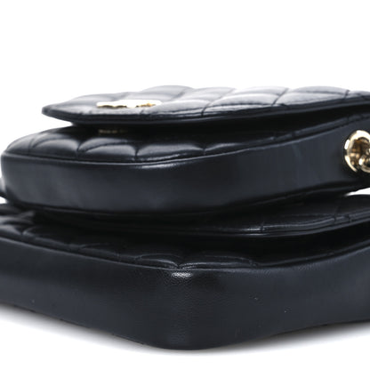 Chanel Lambskin Quilted Side Packs Black 10 of 11