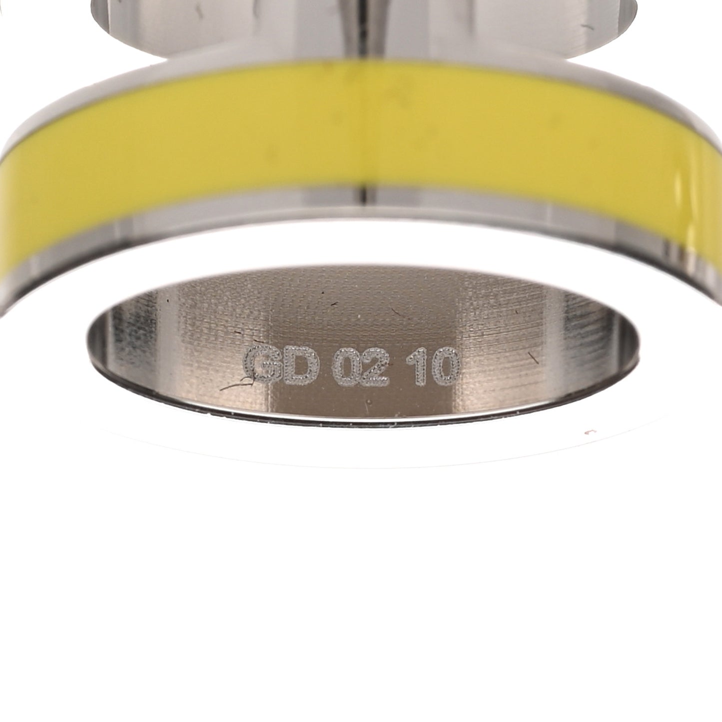 Palladium Lacquered Mini Pop H Earrings Jaune Sature