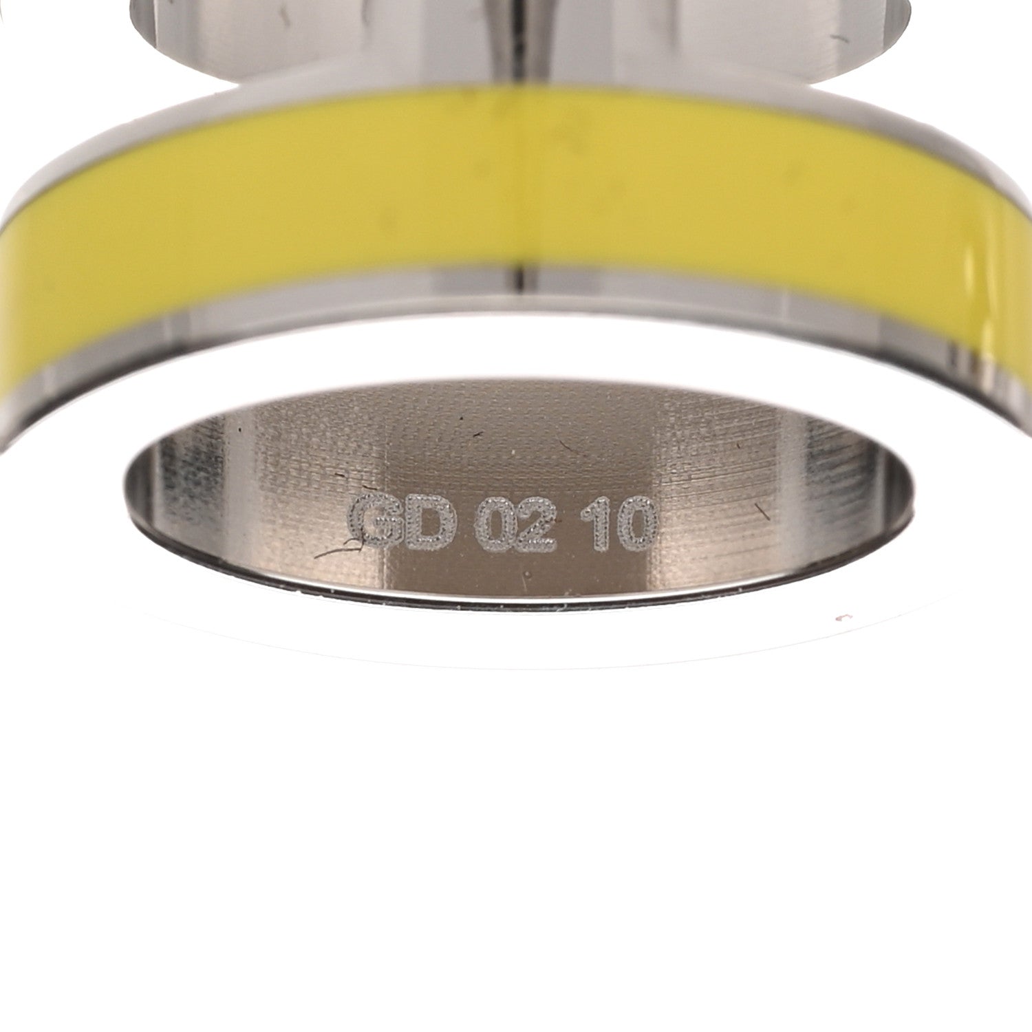 Hermes Palladium Lacquered Mini Pop H Earrings Jaune Sature 5 of 6