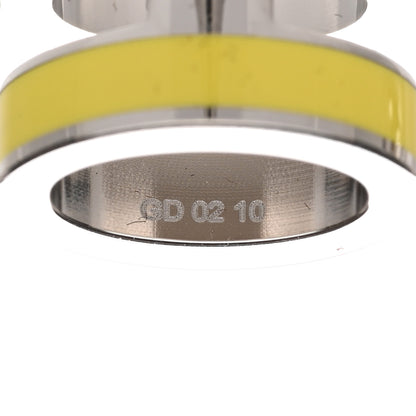 Hermes Palladium Lacquered Mini Pop H Earrings Jaune Sature 5 of 6