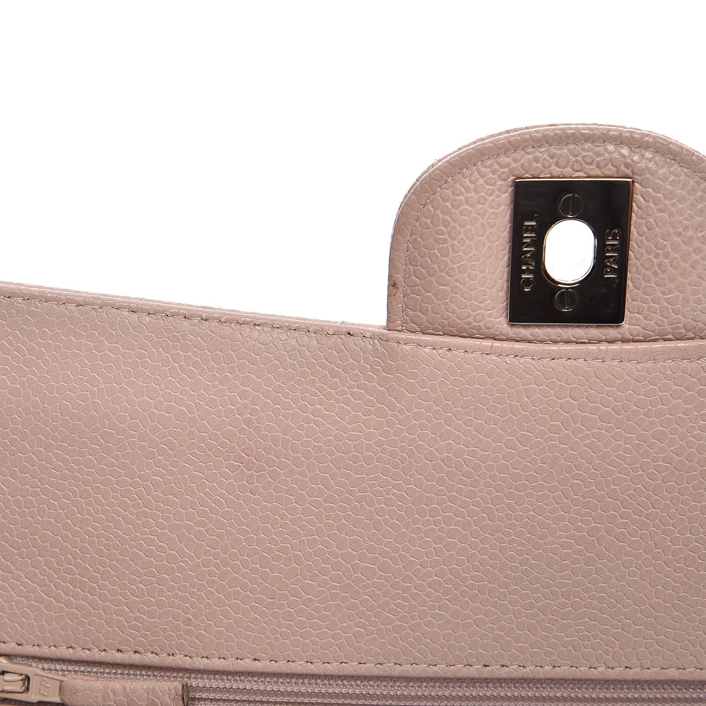 Caviar Quilted Medium Double Flap Pink