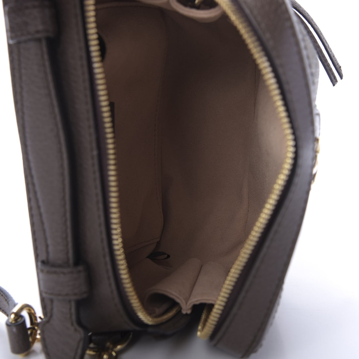 GG Supreme Monogram Mini Ophidia Top Handle Shoulder Bag Brown