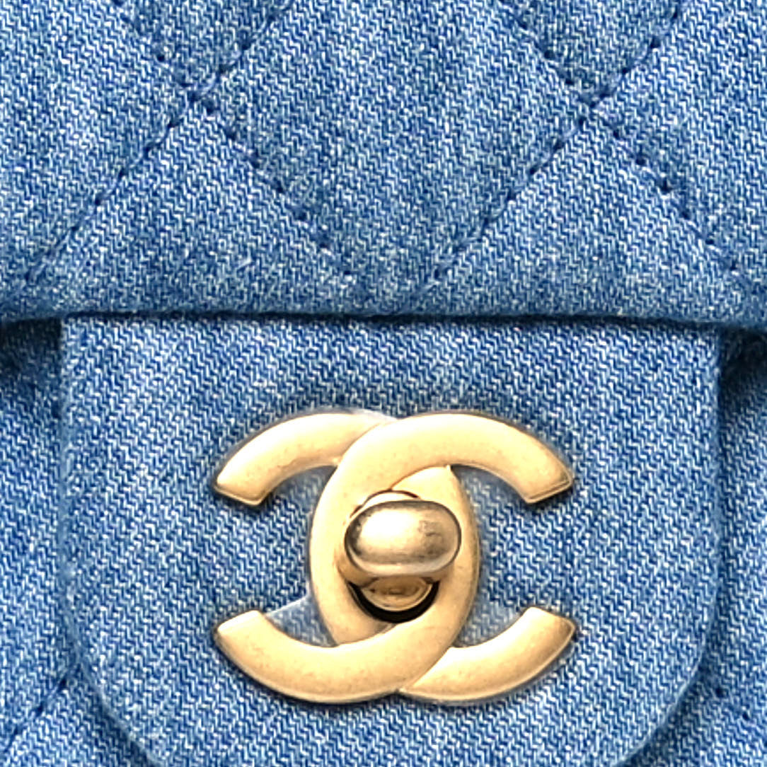 Chanel Denim Quilted Mini Pearl Crush Flap Blue 8 of 14