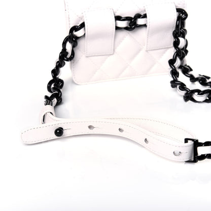 Chanel Caviar Quilted My Everything Belt Flap Card Holder White 12 of 14