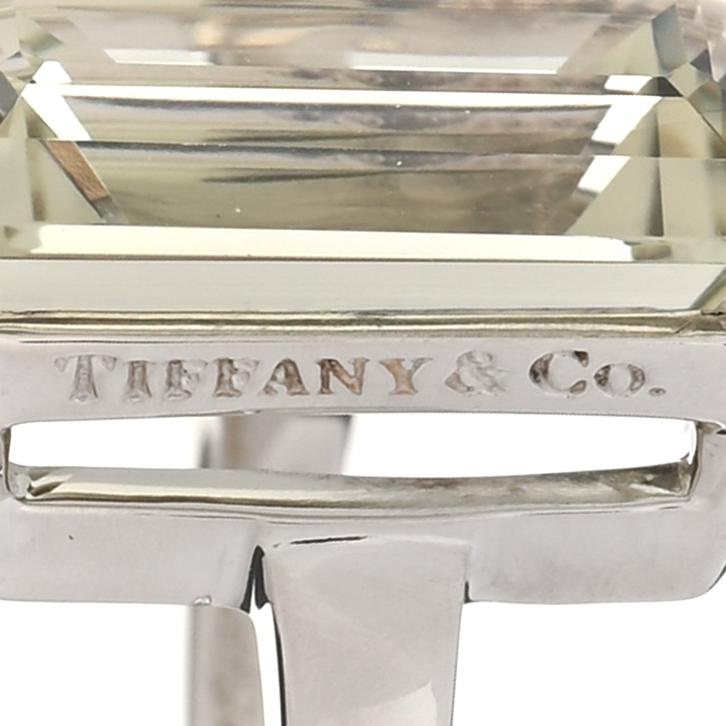 Tiffany Sterling Silver Prasiolite Sparklers Cocktail Ring 47 4 4 of 5