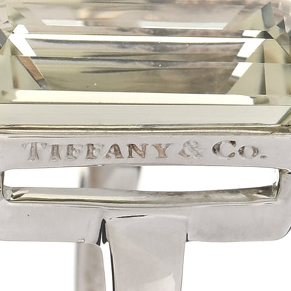 Tiffany Sterling Silver Prasiolite Sparklers Cocktail Ring 47 4 4 of 5