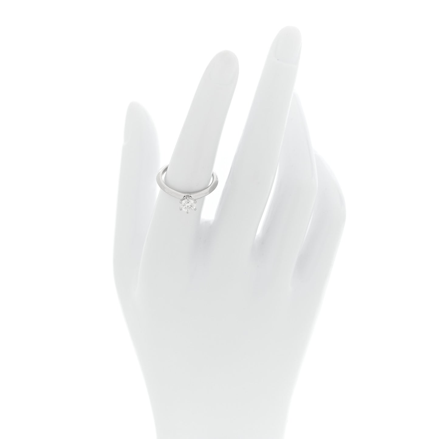 Platinum Diamond .53ct Solitaire Engagement Ring 53 6.5
