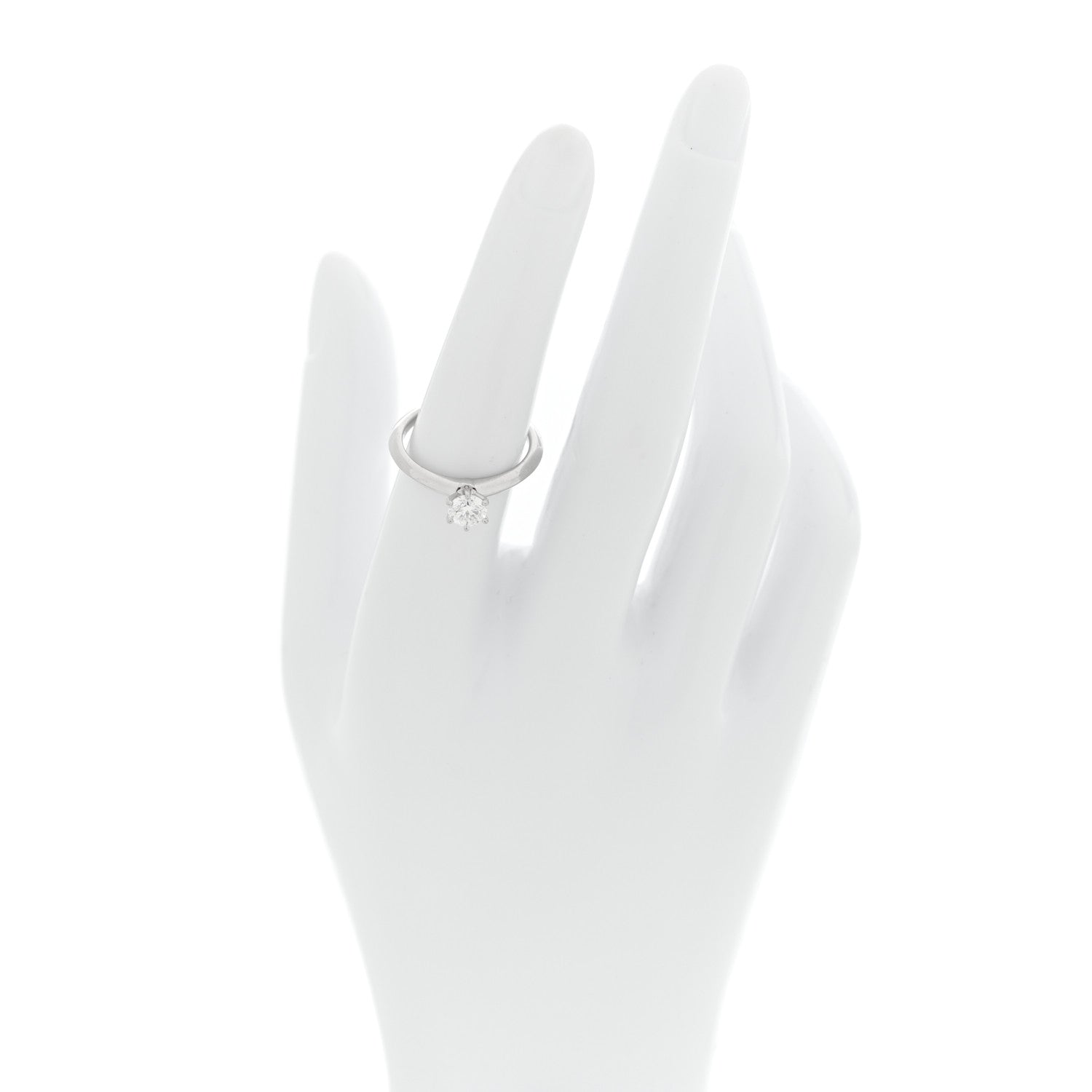 Tiffany Platinum Diamond .53ct Solitaire Engagement Ring 53 6.5 2 of 5
