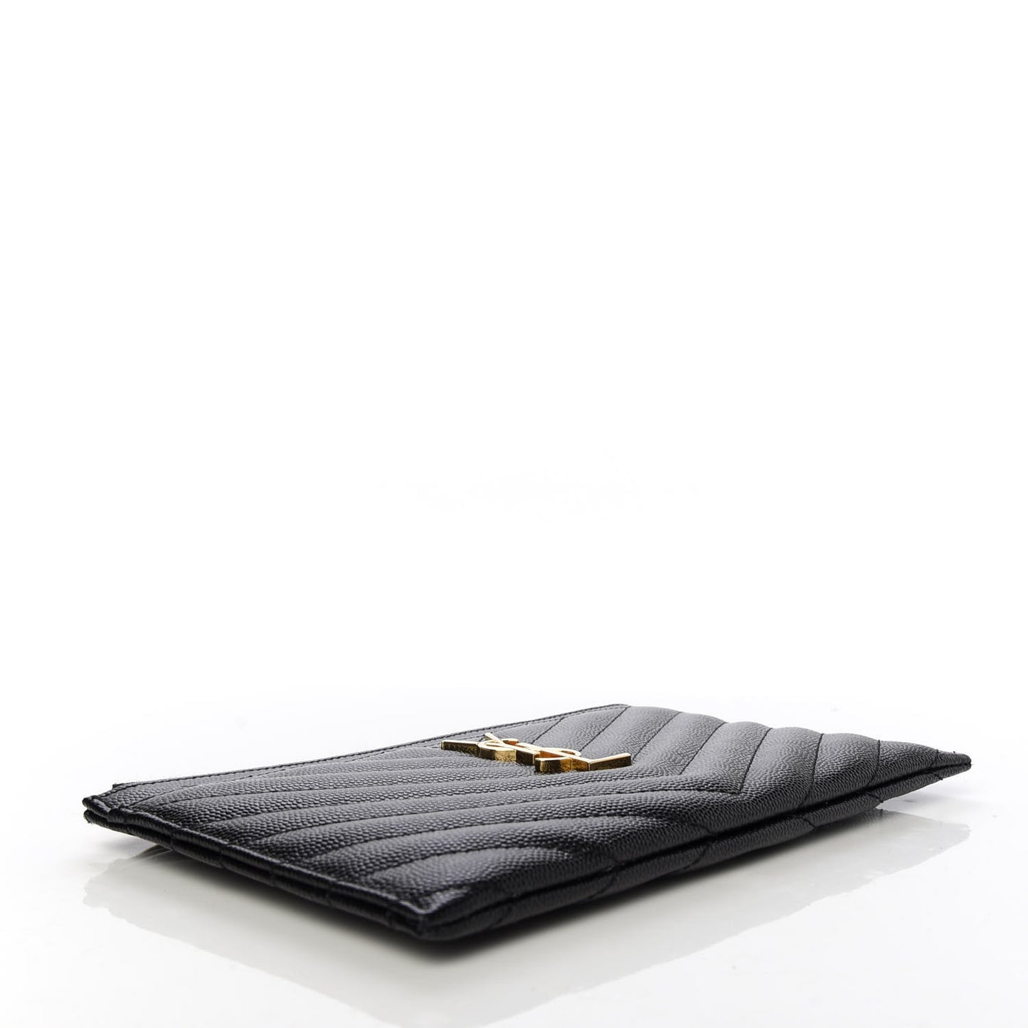 Grain De Poudre Chevron Monogram Bill Pouch Black