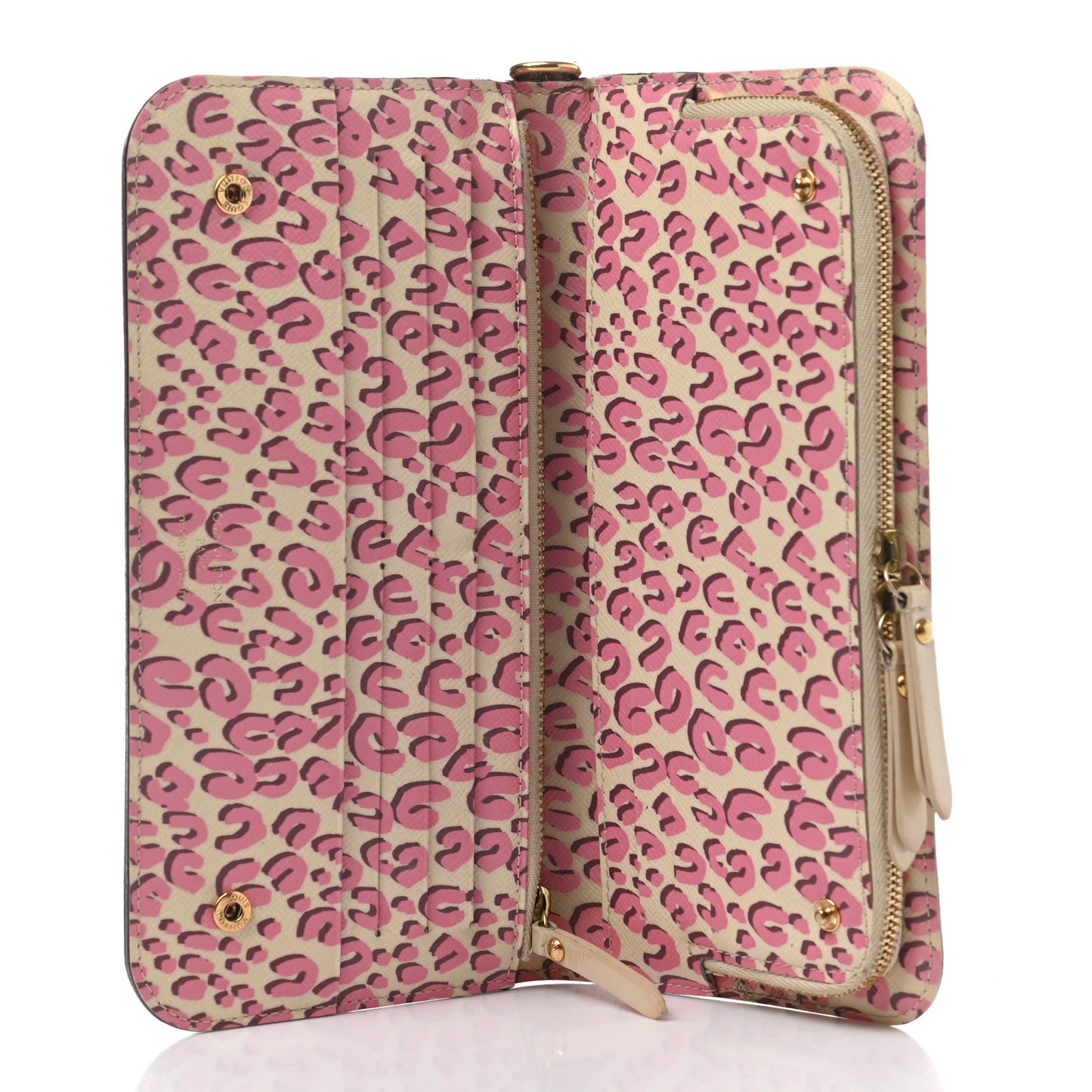 Monogram Leopard Insolite Wallet Blanc Corail