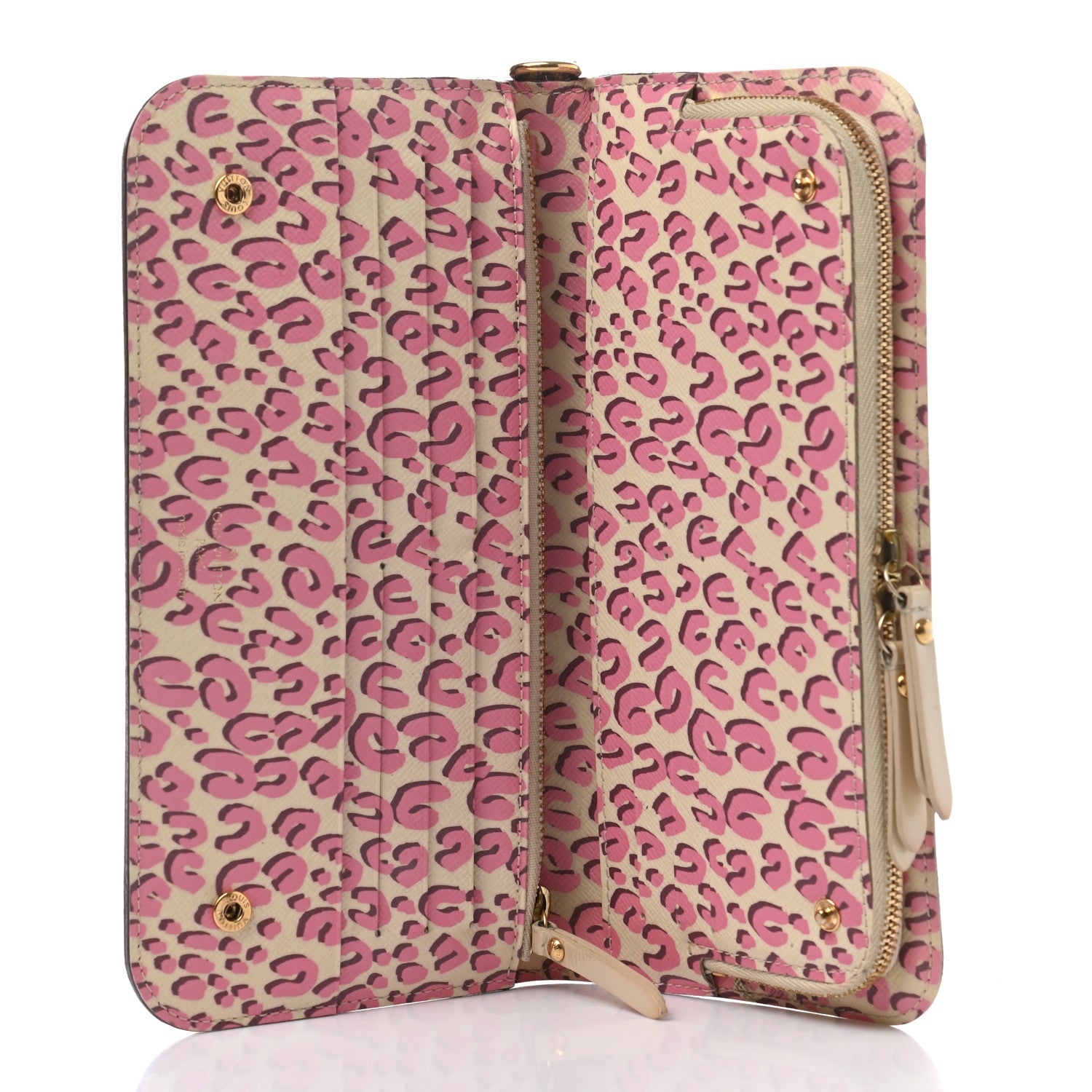 Louis Vuitton Monogram Leopard Insolite Wallet Blanc Corail 5 of 9