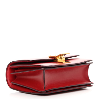 Celine Smooth Calfskin Small Classic Box Flap Bag Red 4 of 14
