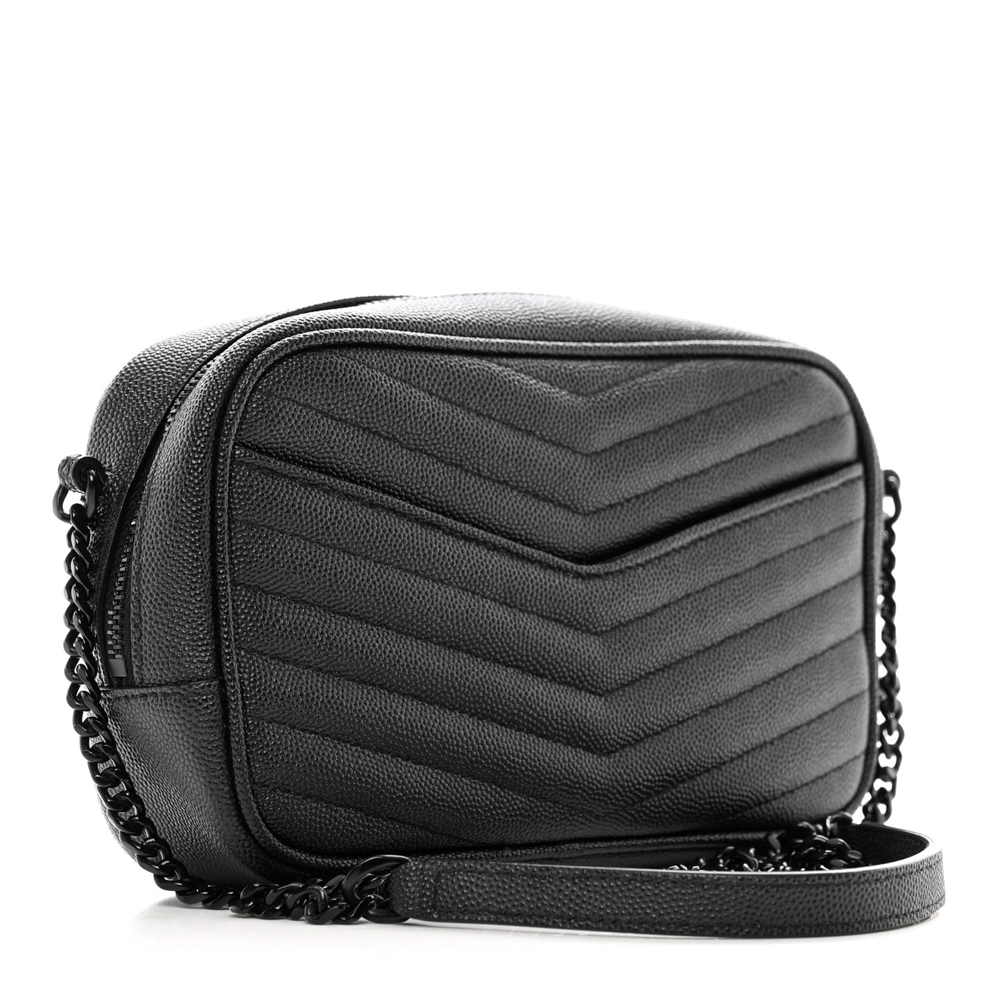 Grain De Poudre Matelasse Monochrome Monogram Mini Lou Camera Bag Black