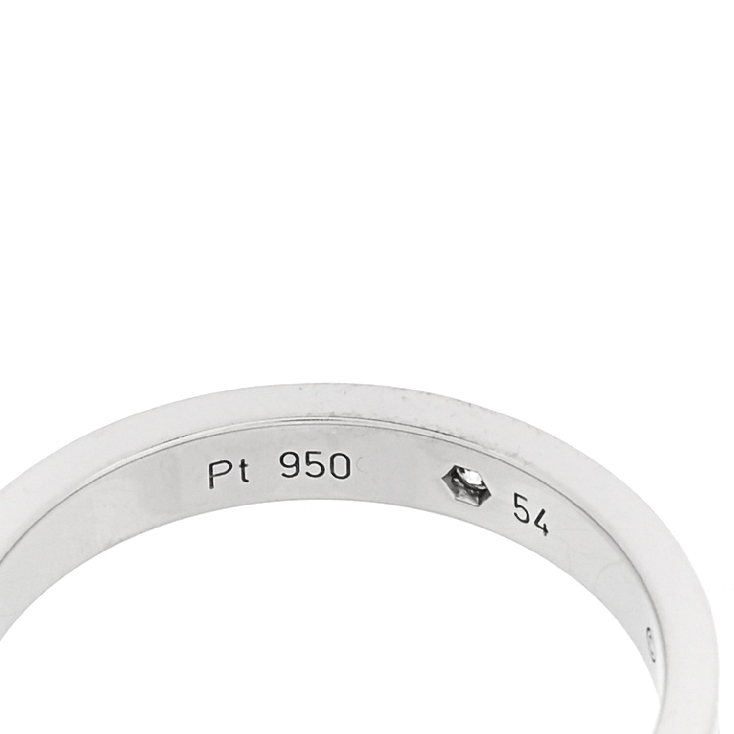 Cartier Platinum 2 Diamond 3mm C De Cartier Wedding Band Ring 54 7 5 of 5