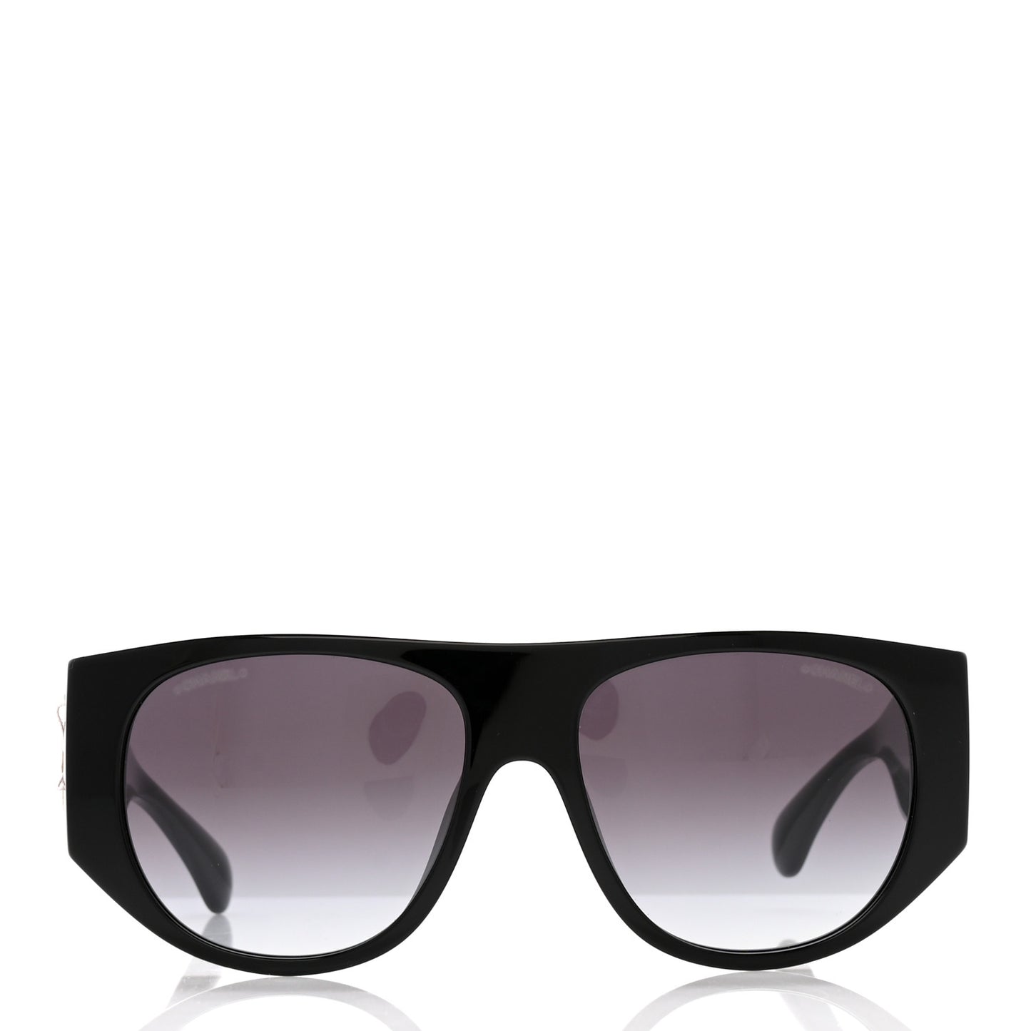 Acetate Quilted CC Pilot Sunglasses 71465A Black