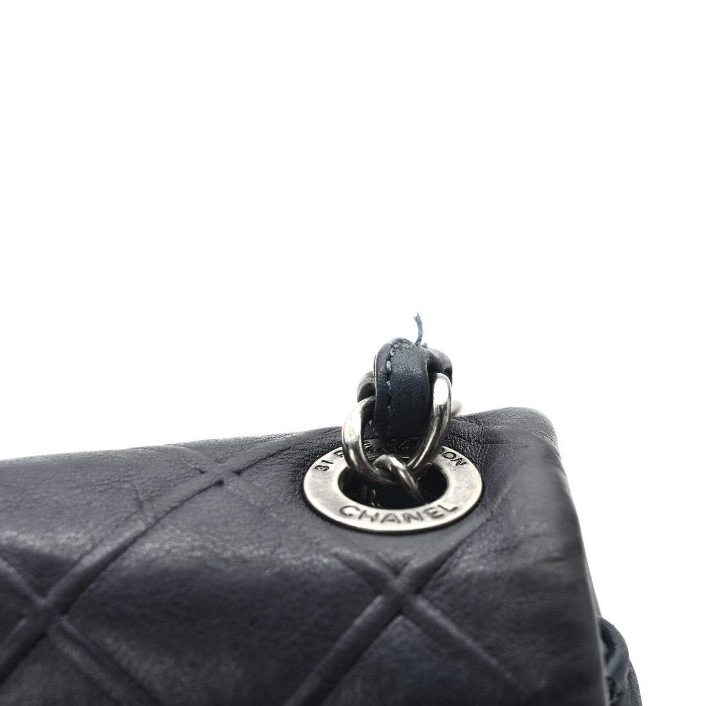 Calfskin Diamond Embossed New Chic Flap Blue