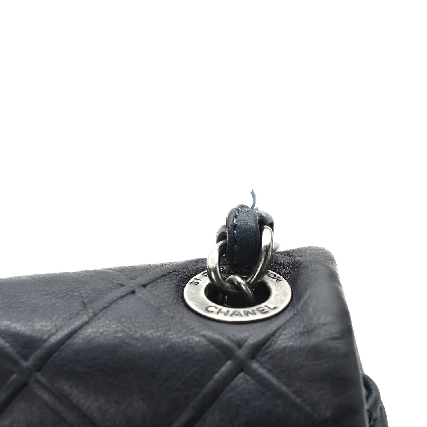 Chanel Calfskin Diamond Embossed New Chic Flap Blue 9 of 9