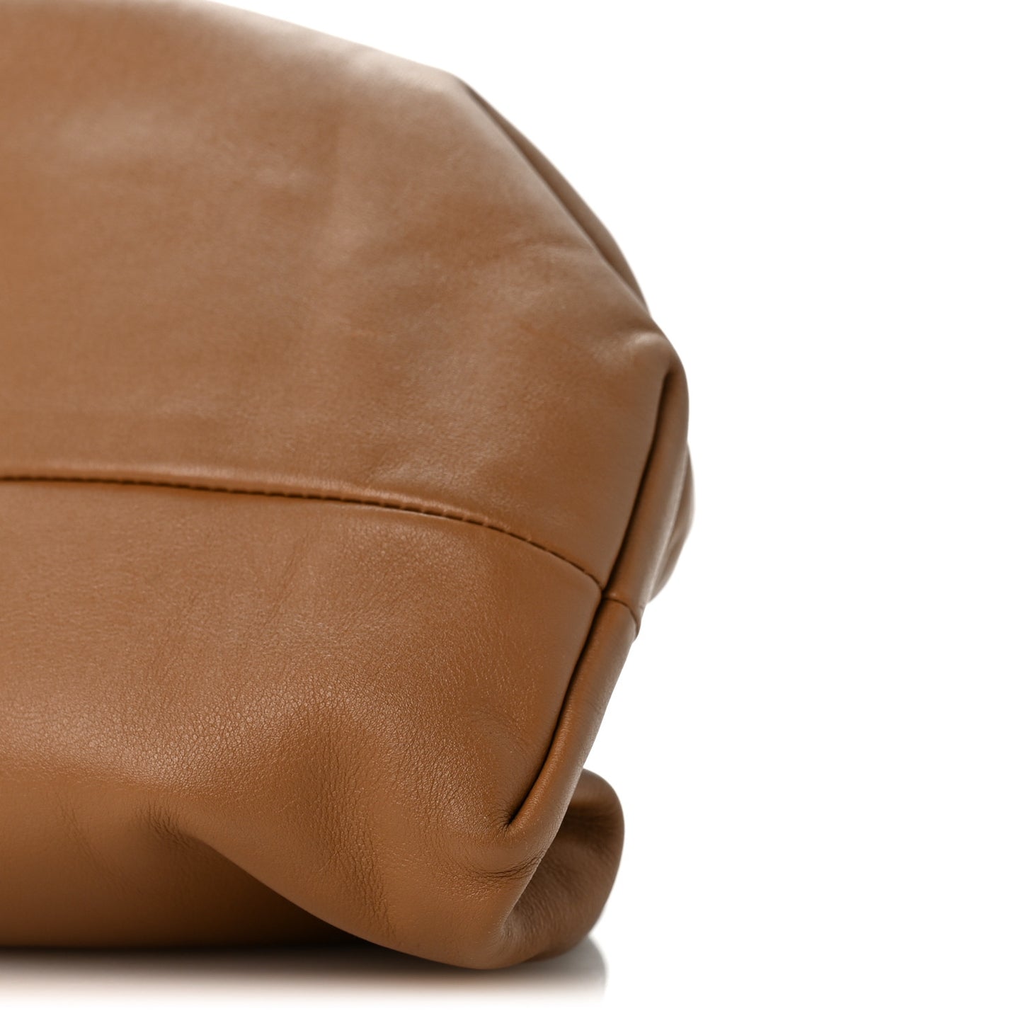 Smooth Butter Calf The Pouch Oversized Clutch Cammello