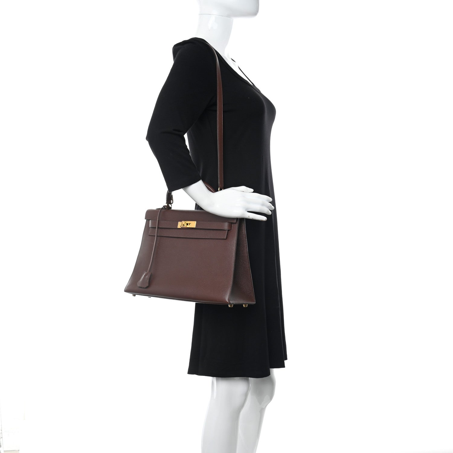 Hermes Courchevel Kelly Sellier 32 Noisette 2 of 12