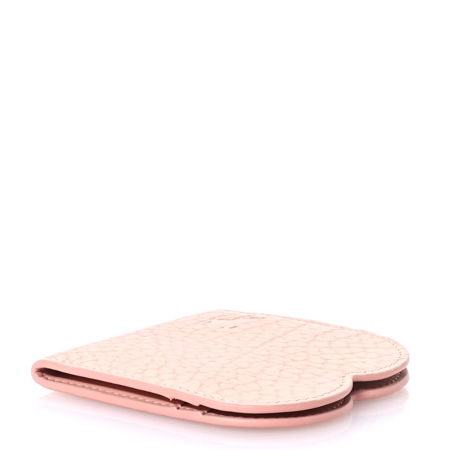 Grainy Calfskin Chess Card Case Blush