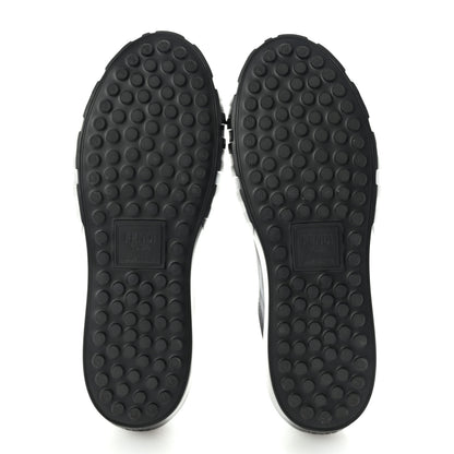 Fendi Fabric Jacquard Vitello Technical Fabric FF Mens Fendi Force Low Top Sneaker 8 Black Blue 6 of 9