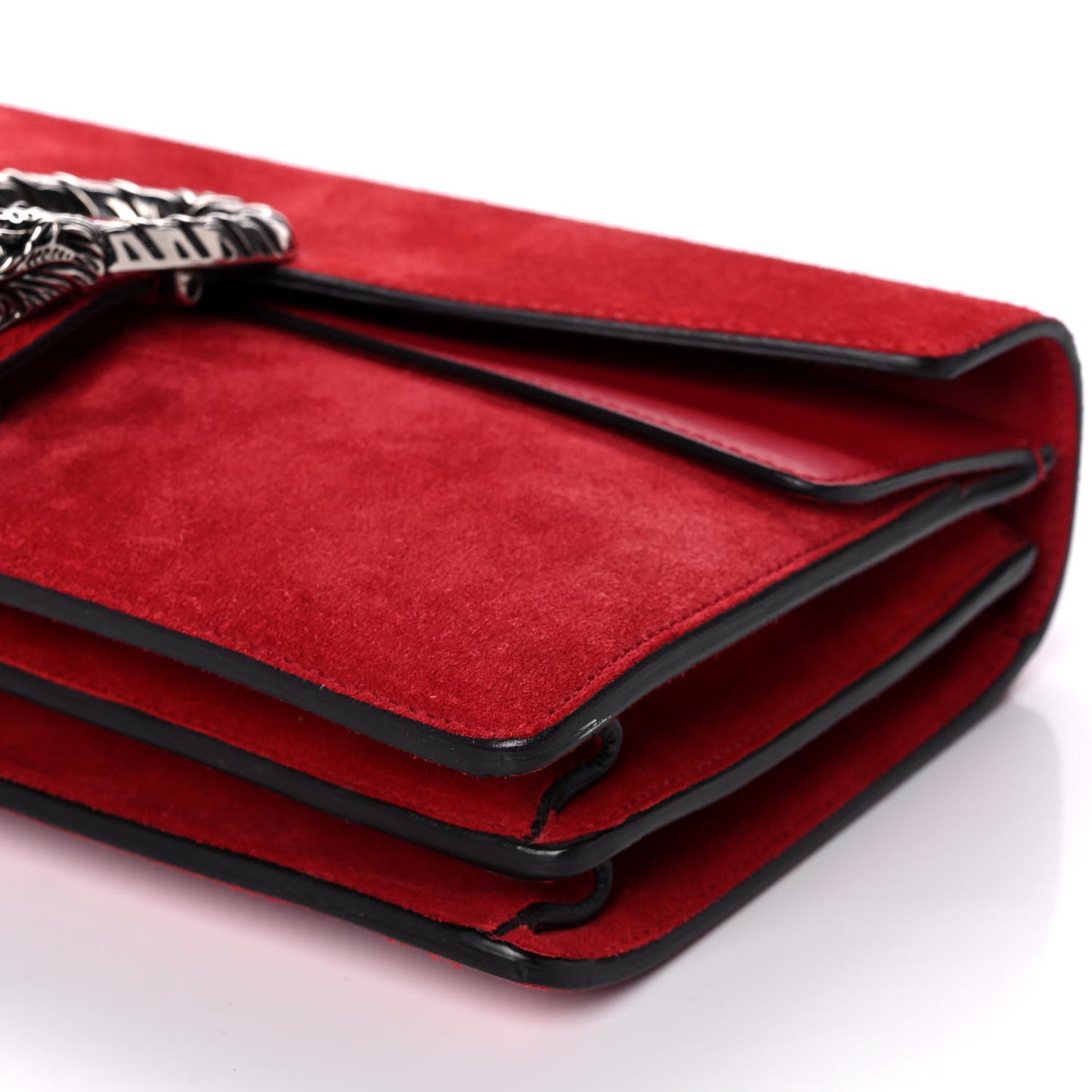 Suede Vitello Velvet Small Dionysus Shoulder Bag Vulcanic Red
