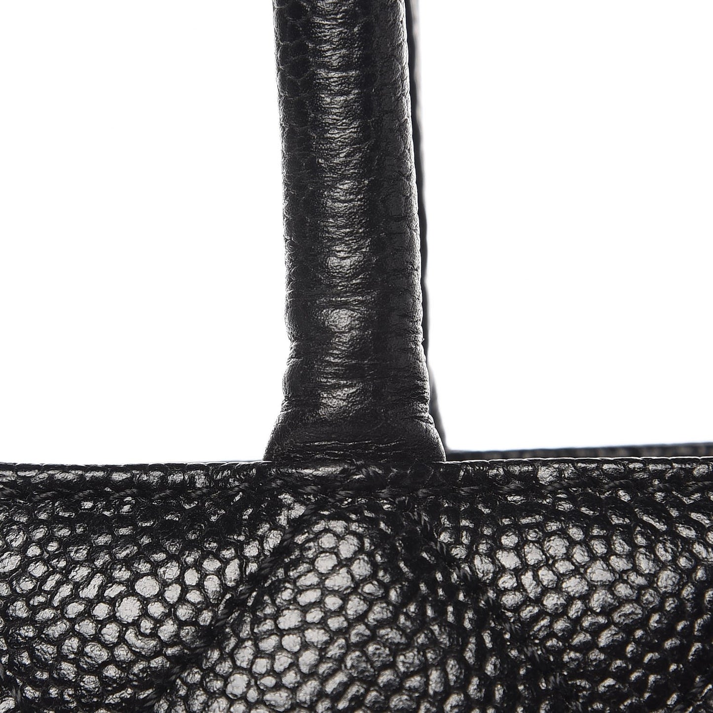 Caviar Quilted Medallion Tote Black